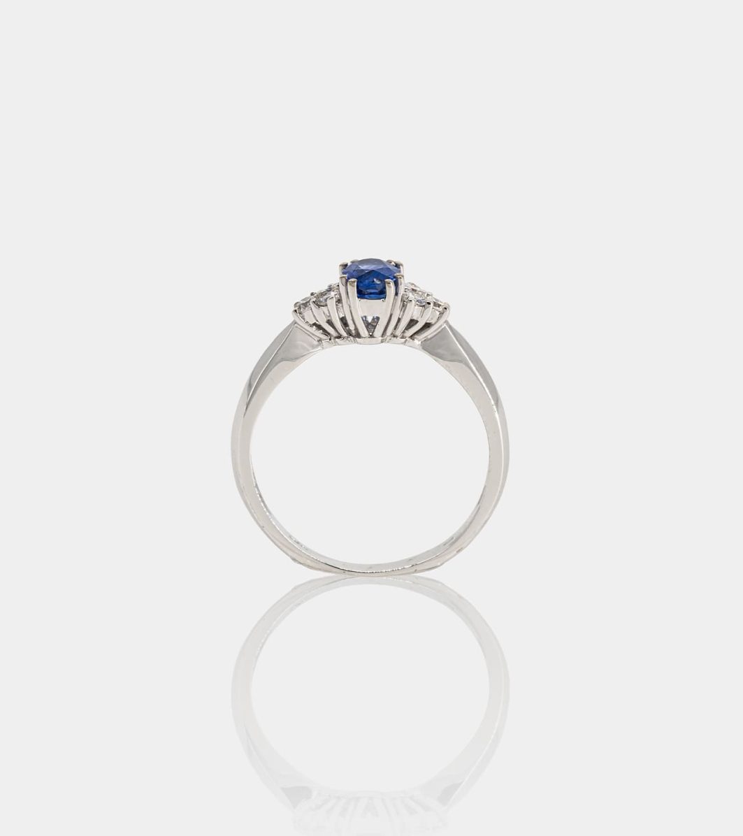 Solitario Zaffiro Oval